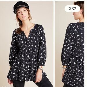 NWOT Maeve sz Med Black & White Patterned Tunic